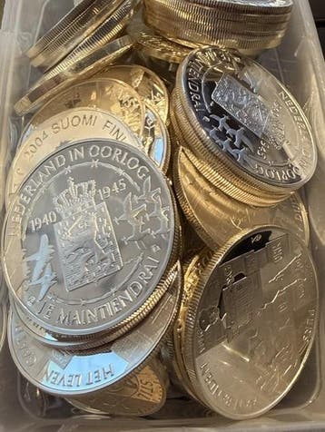 Lot zilveren penningen en munten sterling zilver, Postzegels en Munten, Munten en Bankbiljetten | Verzamelingen, Verzenden, Munten