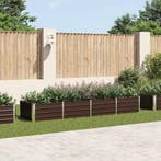 vidaXL Plantenbak verhoogd 320x80x45 cm gegalvaniseerd staal, 100 cm of meer, Verzenden, Nieuw, Metaal