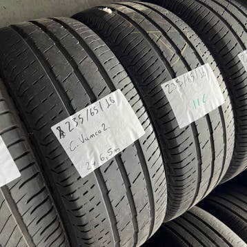 4 x Continental 235-65-16 C Zomerbanden 6,5mm, 16 inch, Ophalen of Verzenden, 235 mm, Band(en)