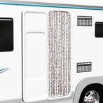 vidaXL Vliegengordijn 56x200 cm chenille taupe en wit, Verzenden, Nieuw