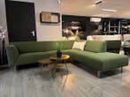 Rolf Benz Linea stof Boucle groen, 250 tot 300 cm, Leolux artifort design on stock , Hoekbank, 75 tot 100 cm