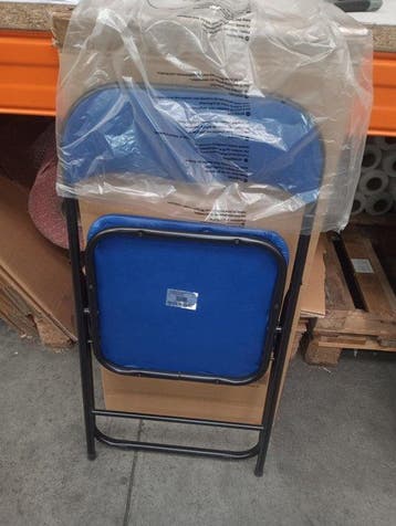 2dekans | BRASQ Klapstoel Blauw Zwart - Vouwstoel -, Ophalen of Verzenden, Zo goed als nieuw