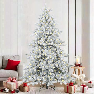 vidaXL Kunstmatige Inklapbare Kerstboom Wit 210 cm PVC en, Verzenden, Nieuw