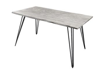 Massief houten eettafel SCORPION 140cm grijze acaciaboomrand, Ophalen of Verzenden, Nieuw