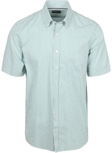 CASAMODA Korte Mouwen Overhemd Strepen Groen maat 4XL Heren, Kleding | Heren, Overhemden, Verzenden, Nieuw, Groen, CASAMODA