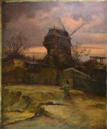 Jules Félix Brien (1871-1945). - Moulin de la Galette à, Antiek en Kunst