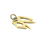 Gouden hanger van het Chinese horoscoop teken konijn., Ophalen of Verzenden, Gebruikt, Goud, Overige merken