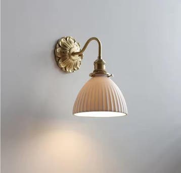 Nordic LED Wandlamp – Keramiek en Koper, Modern Design, Verzenden, Nieuw