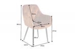 Design stoel MILANO mosterdgeel fluweel met Chesterfield, Huis en Inrichting, Stoelen, Ophalen of Verzenden, Nieuw