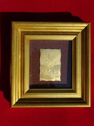 Salvador Dali (1904-1989) - Reliëf, Venus, 24k gold finished