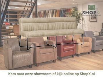 Leren eetkamerbank Cuddle (200 cm), Nieuw, Ophalen of Verzenden, Rechte bank, 200 tot 250 cm