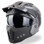 VINZ Shikoku Streetfighter Helm - Grijs, Motoren, Kleding | Motorhelmen, Verzenden, Nieuw met kaartje, M, Jethelm