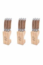 Laguiole - 18x Steak Knives - Brown - style de -