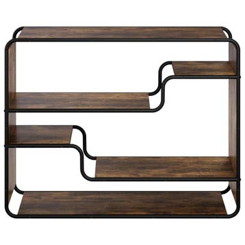 vidaXL Dressoir Gerookt eiken 98 x 37.5 x 75.5 cm Bewerkt, Verzenden, Nieuw, Overige houtsoorten, Minder dan 50 cm