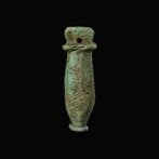 Oude Egypte, late periode Faience Papyrus - Sceptre Amulet