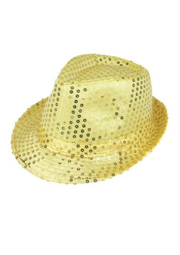 Gouden Pailletten Hoed, Verzenden, Nieuw, Feestartikel