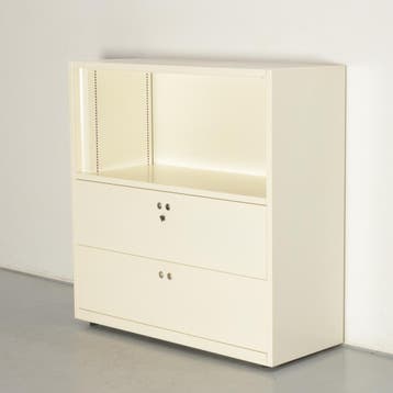 Gispen ladekast, creme, 120 x 120 cm, incl. 2 laden, Huis en Inrichting, Kasten | Roldeurkasten en Archiefkasten, Ophalen of Verzenden
