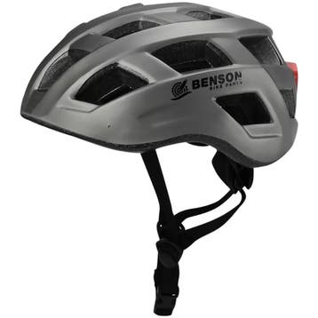 Benson Fietshelm volwassenen met verlichting grijs M - ku..., Ophalen of Verzenden, Nieuw