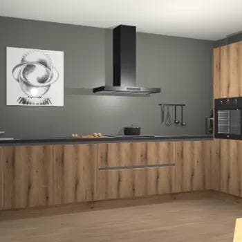 Goud Eiken greeploze keuken Khao Lak 73154, Verzenden, Nieuw