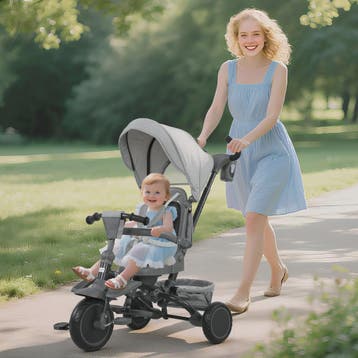 Aiyaplay 6-in-1 Opvouwbare Driewieler met Roterende Stoel vo, Fietsen en Brommers, Fietsen | Driewielers, Verzenden, Nieuw