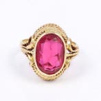 Ring - 18 karaat Geel goud - Robijn., Sieraden, Tassen en Uiterlijk, Ringen, Nieuw