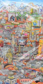 Charles Fazzino (1955) - A Pis Of a Time in Brussels, Antiek en Kunst