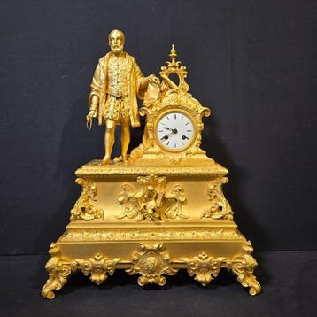 Figurale pendule Louis Philippe - Verguld brons - 1830 -, Antiek en Kunst, Antiek | Klokken