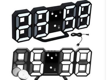 Veiling - Led alarm klok met datum, Nieuw