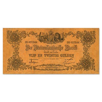 25 Gulden Geeltje 1860 ZFr, Verzenden