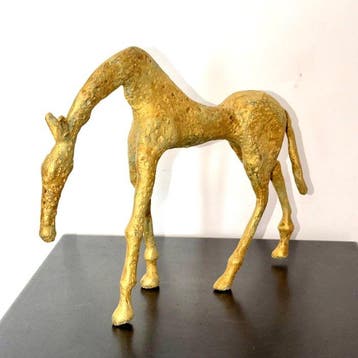 Abdoulaye Derme - sculptuur, sculpture stylisée de cheval -