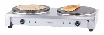 RVS Dubbele Elektrische Crêpe | 2x40cmØ | 230 volt Casseli, Verzenden, Nieuw in verpakking