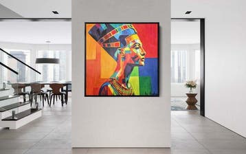 DR HIDE - (No RP - 100% handpainted !) Nefertiti 2048, Antiek en Kunst