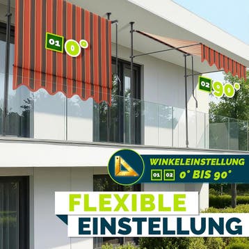 Klemluifel - Balkon luifel - Verticale luifel - 350 cm - Ora, Verzenden, Zo goed als nieuw