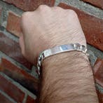 Zilveren armband met graveerplaatje (Schakelarmband), Sieraden, Tassen en Uiterlijk, Armbanden, Ophalen of Verzenden, Gebruikt