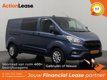 Ford Transit Custom Dubbel cabine L2 H1 2023 Diesel, Auto's, Zwart, Blauw, Nieuw, Transit