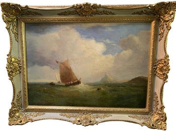 Europese school (XIX) - Segelschiff auf hoher See, Antiek en Kunst, Kunst | Schilderijen | Klassiek