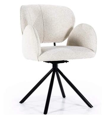 Stoel Rosalin - Beige Moon - 96119 - eetkamerstoelen, Nieuw, Stof