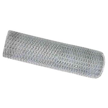 vidaXL Hexagon Hek 25 x 0,8 m Verzinkt staal zilver, Verzenden, Nieuw, IJzer