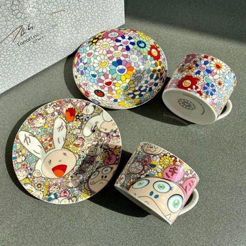 Kaikai Kiki - Takashi Murakami - Bestekset - Porselein -