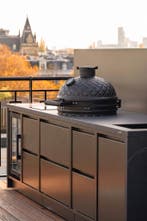 BASTE kamado bbq large - 21 inch - Zwart, Tuin en Terras, Houtskoolbarbecues, Verzenden, Nieuw