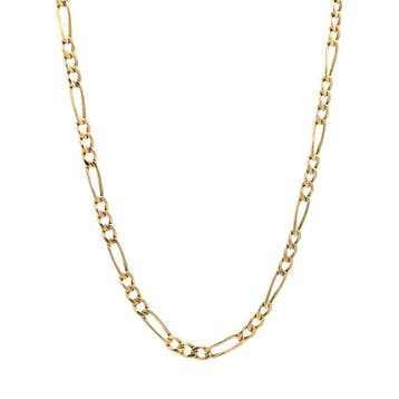 Gouden figaro collier 81.5 cm 14 karaat, Sieraden, Tassen en Uiterlijk, Kettingen, Verzenden, Zo goed als nieuw, Goud