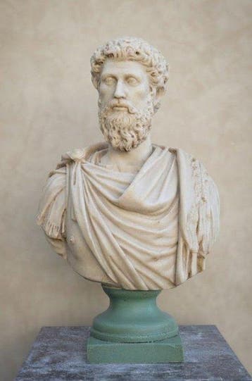 Figuur - Buste van Marcus Aurelius - 43 cm - Marco di