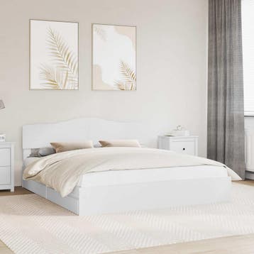 vidaXL Opslag bed met lade met opslag Wit 180 x 200 cm, Huis en Inrichting, Slaapkamer | Bedden, Verzenden, Nieuw, Wit, Hout