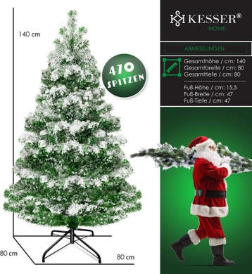 Kerstboom met sneeuw - Kunstkerstboom - 140 cm - Met standaa, Diversen, Verzenden, Zo goed als nieuw