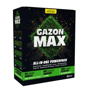 Ecostyle gazonmax mest, graszaad, kalk en bodemleven in 1. 4, Tuin en Terras, Aarde en Mest, Verzenden