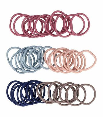 Haarelastiekjes Mini 2cm - Dun - Zonder Metaal - Roze Blauw, Nieuw