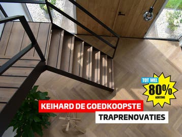UITVERKOOP - Houten traprenovaties v.a. 675,-, Parket, Ophalen of Verzenden, Houten traprenovatie, Nieuw