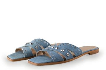 Manfield Slippers in maat 38 Blauw, Slippers, Zo goed als nieuw, Manfield, Verzenden