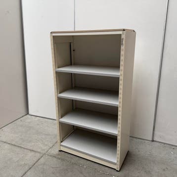 Ahrend cremewitte metalen schappenkast - 144x79x41 cm, Ophalen of Verzenden, Nieuw