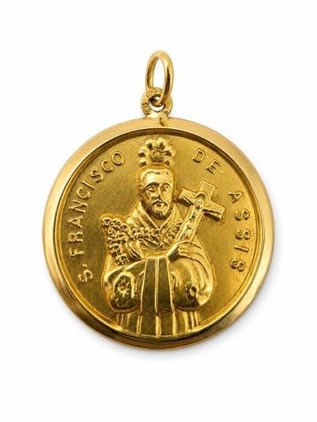 Hanger - 19.2 kt. Geel goud - Sint Franciscus van Assisi